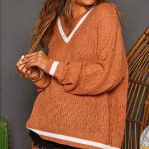 Rust Vneck Sweater